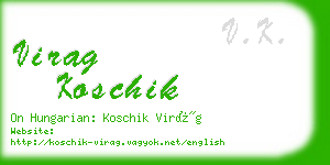 virag koschik business card